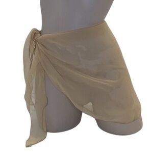 Zuliana Beige Sarong Skirt. Made in USA. New With Tags